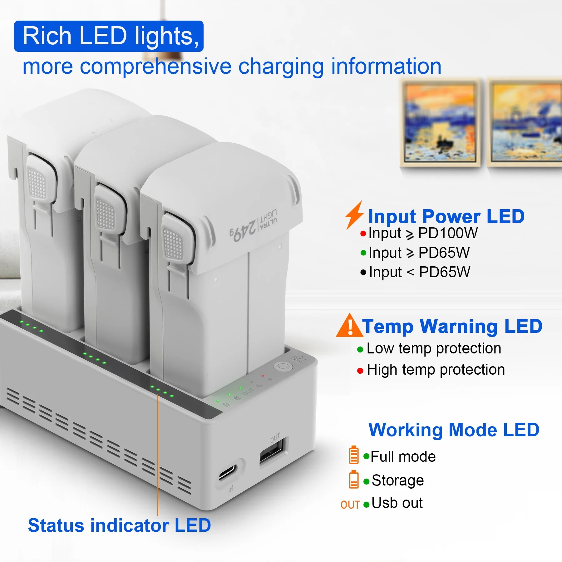 Untuk Baterai Drone DJI LITO 1 - Drone Charging Hub ulasan dan harga