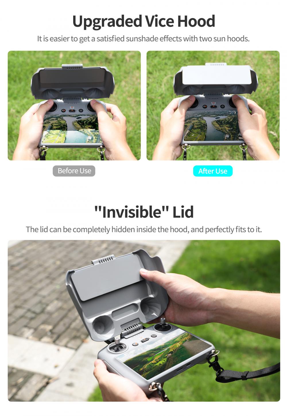 Pelindung Layar Anti Silau Unt - Drone Controller Hood ulasan dan harga