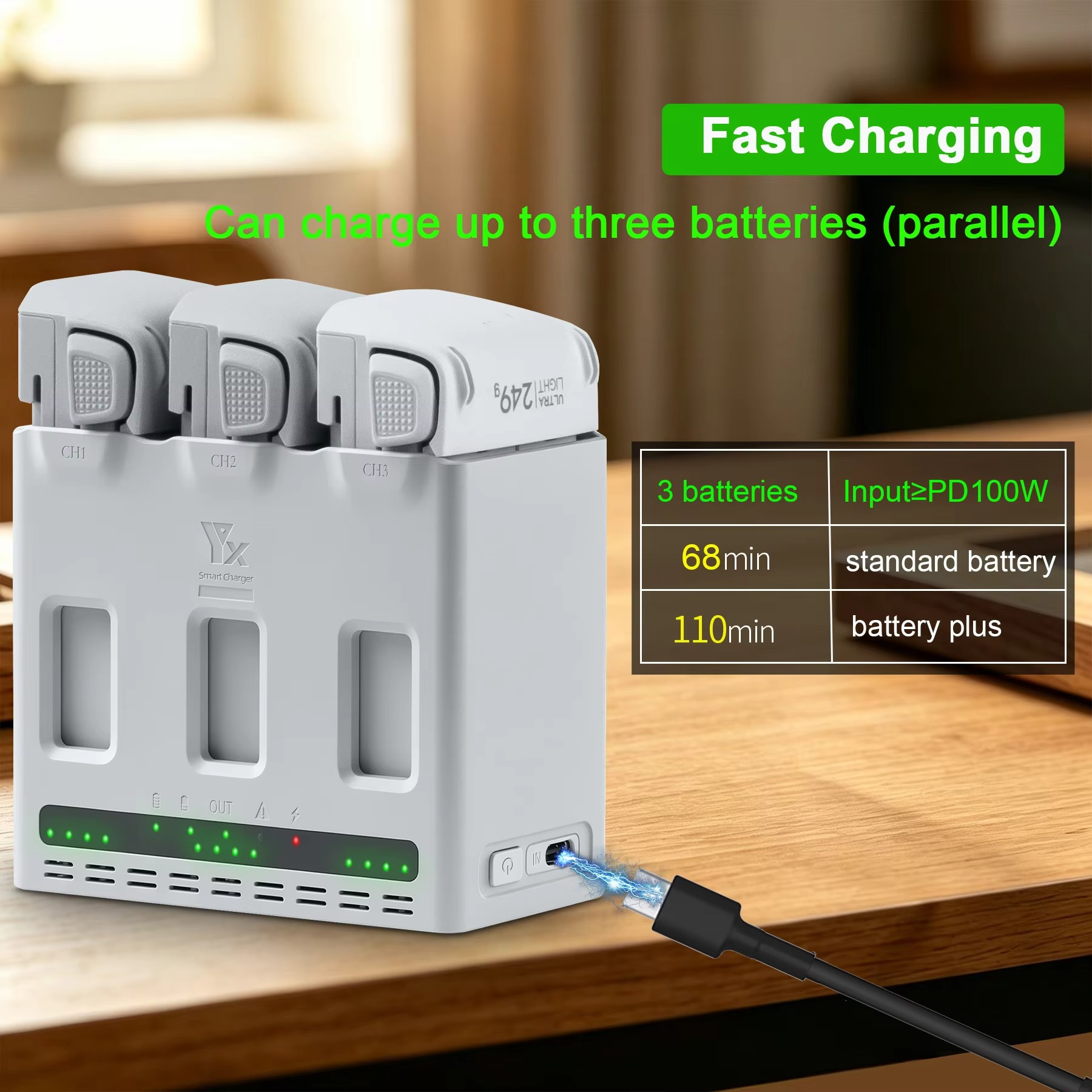 Untuk Baterai Drone DJI LITO 1 - Drone Charging Hub ulasan dan harga